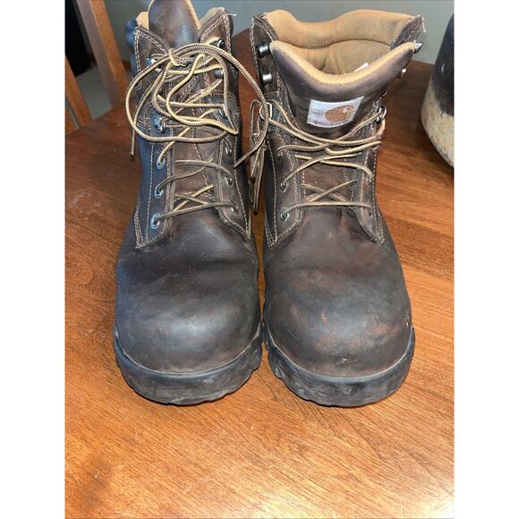 Carhartt Safety Boots Men Size 11 ASTM F2413-18 Brown Steel Toe - Picture 2 of 5